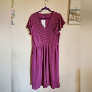 Bloomchic Purple Women's midi maxi Dress 14/16, XL 1X NWT